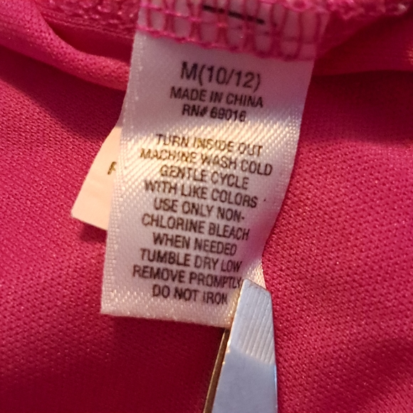 Miss attitude pink layered tank top size girls medium 10/12 - Picture 3 of 4